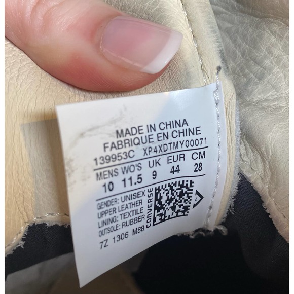 John Varvatos x Converse Distressed Leather Mid Weapon High Top Sneakers - Picture 7 of 16